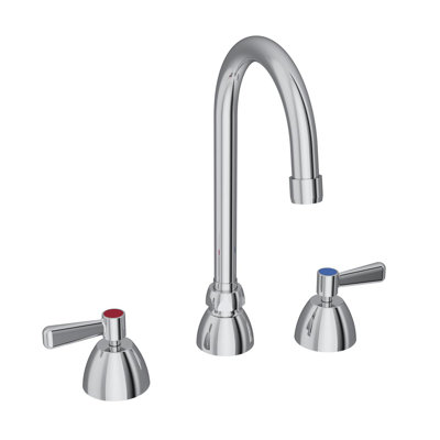 8" Centerset with Concealed Deck Faucet with 5" Gooseneck Spout 2" Lever Handles Chrome