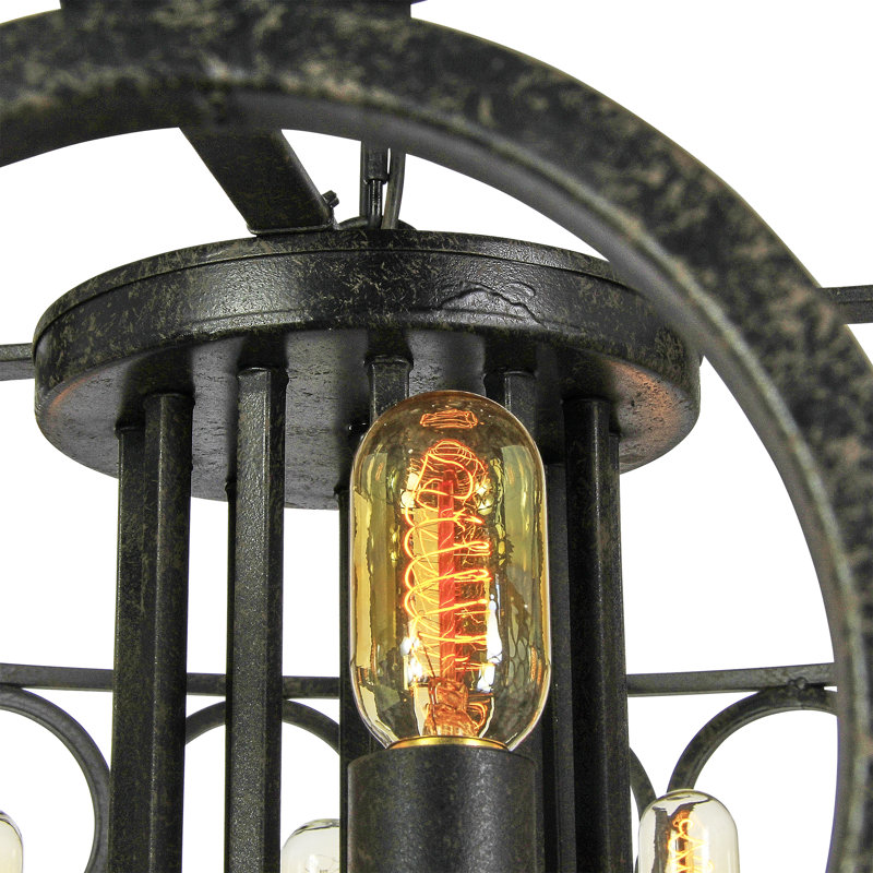Milian 20 - Light Unique Tiered Chandelier, Antique Black