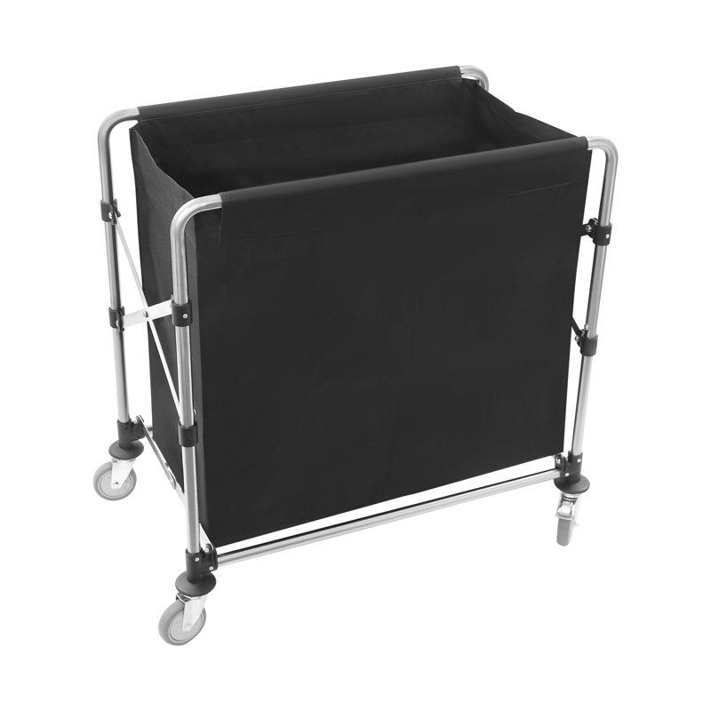 34.25X19.7X36.22” Foldable Laundry Cart, 36.22" H x 34.25" W x 19.7" D, Black