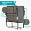 Pickrell 46" W/38'' W Folding Bed with 5''H Mattress Included-1474700931