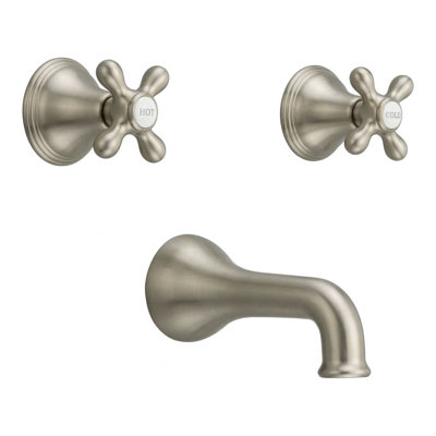 St. Lawrence In-Wall Tub Filler Set Cross Handles by Strom Living