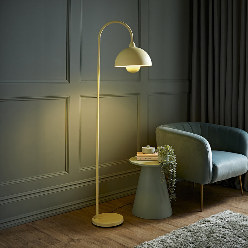 Stoiko Arched Floor Lamp, 58.5, Yellow, Yes