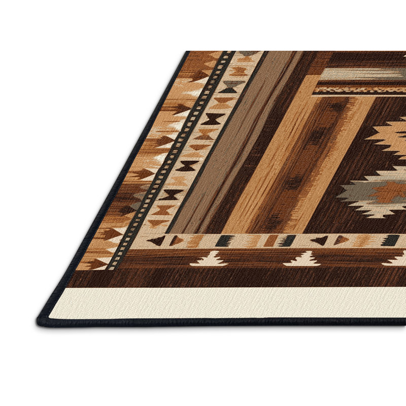  Tapis lavable Western Ranch Southwestern, Rectangulaire 8 pi x 10 pi