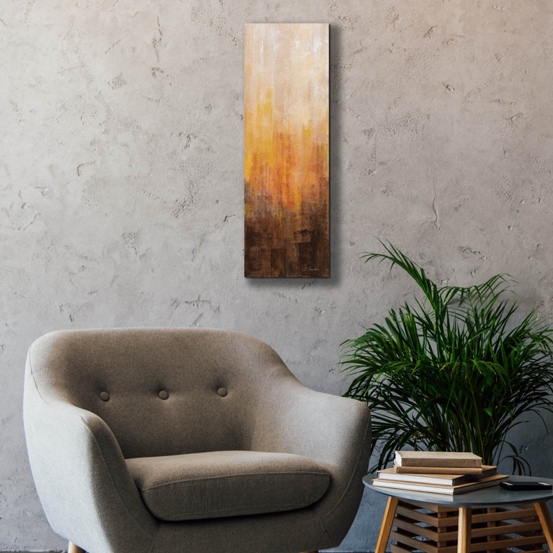 «Lava 1» par Silvia Vassileva, art mural sur toile, H 36 po x l 12 po x P 0,75 po
