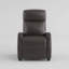 Fauteuil inclinable, dossier manuel, similicuir noir, 27 po