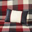 Édredon 7 pièces à chevrons rouge très grand - Tissu accent Buffalo-125963271-125963274