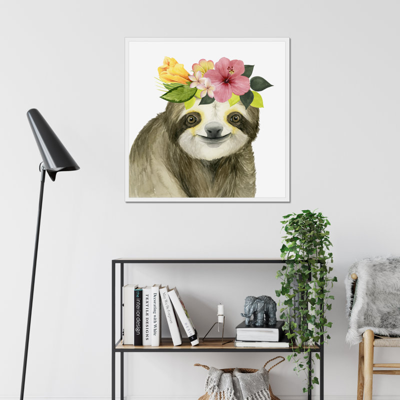 Tropical Halo VIII by Grace Popp - Painting, 80cm H x 80cm W, White Framed Paper Print