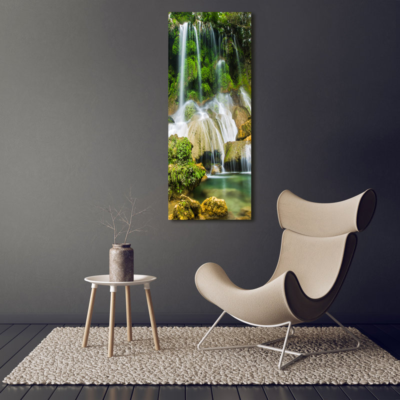 Waterfall In The Jungle - Wrapped Canvas Print