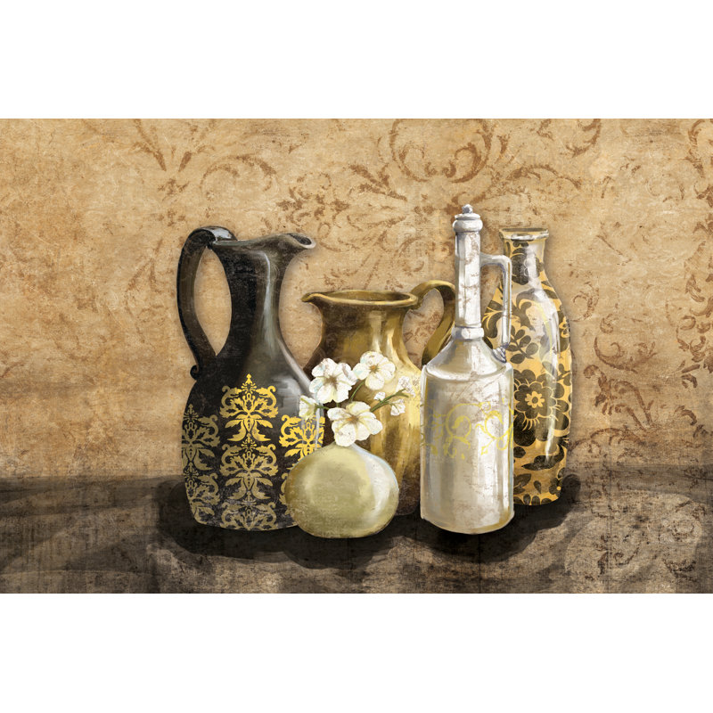 Regal Pots - Wrapped Canvas Painting, 20cm H x 30cm W x 3.8cm D