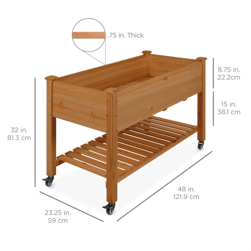 Shepard Elevated Planter, Brown