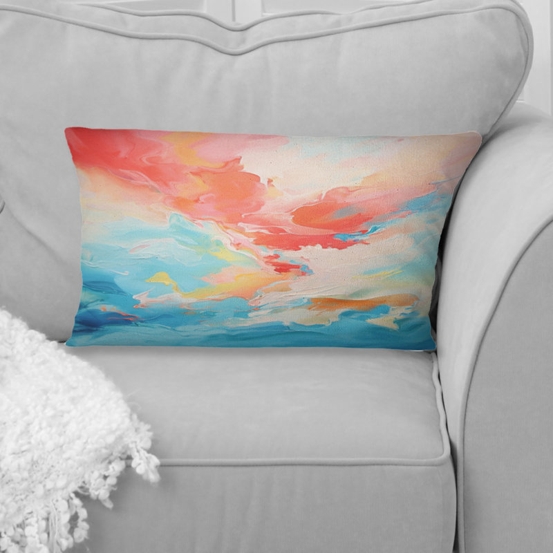 Coussin décoratif coloré Mid Century