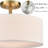 Drum Shade Semi Flush Mount 3-Light-717927968