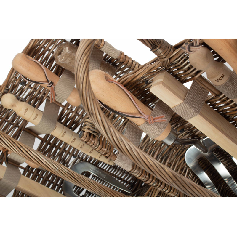 Lebeau 2 Piece Wicker Garden Tool Set