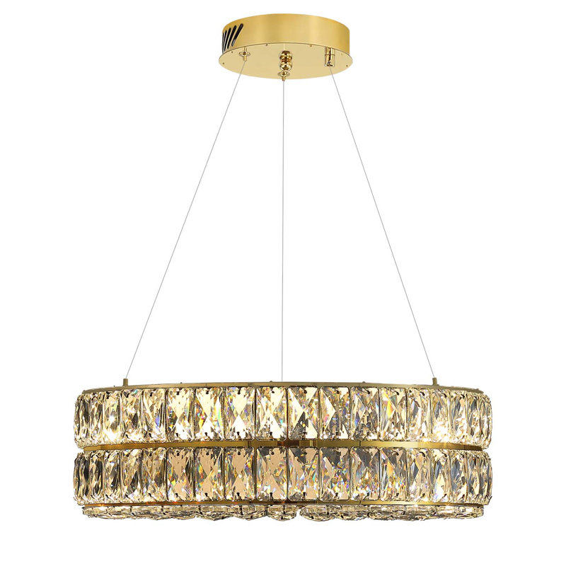 Lustre en cristal 15,7 pouces pour salle à manger