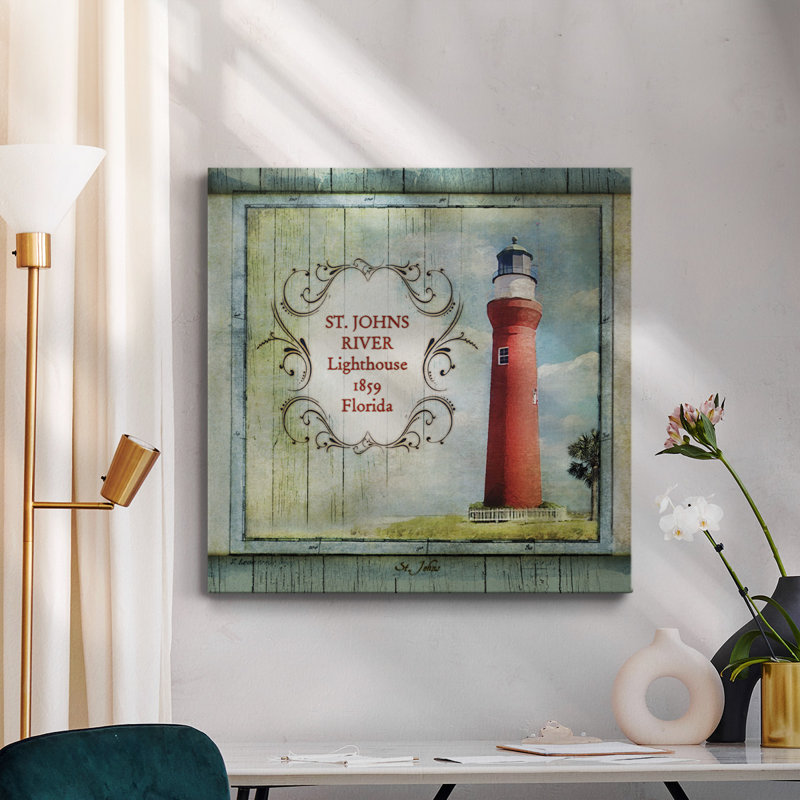 " Florida Lighthouse XI ", 10" H x 10" W x 1" D