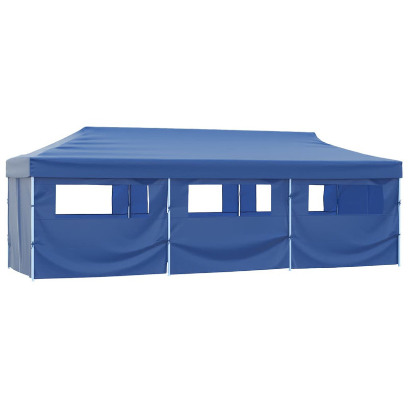 9m x 3m Steel Pop-Up Party Tent, Blue