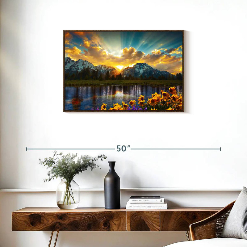 Grand Teton, Cadre flottant noyer, 31 po x 21 po