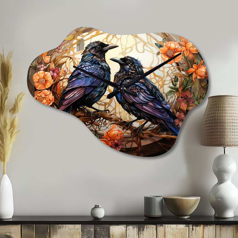 Horloge murale en forme de corbeau Sagar, Petit