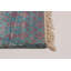 Tapis cyan ombre en soie noué à la main One Of Kind 5 pi 11 po x 8 pi 9 po