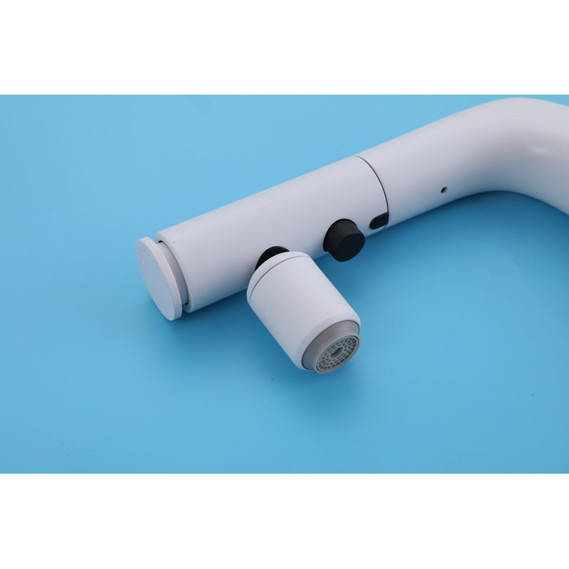 Single Hole Faucet Single-handle Bathroom Faucet , White