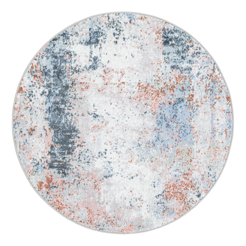 Hankinson Abstract Indoor Rug, Round 3'3"