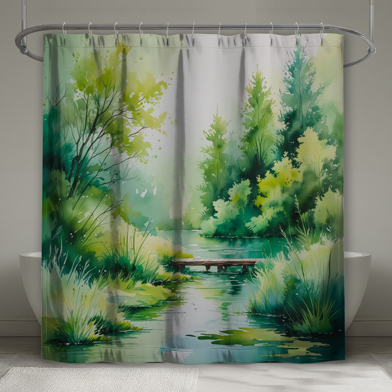 Rideaux de douche Watercolor, L 70 po x H 72 po