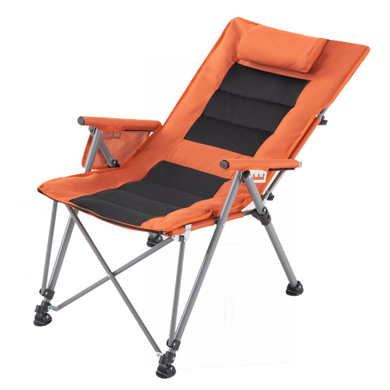 Chaise de camping pliante réglable à 5 positions avec repose-pieds, parfaite pour la randonnée, le camping et la détente dans le jardin ou au bureau
