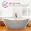 71" x 33" Freestanding Soaking Acrylic Bathtub-73719599
