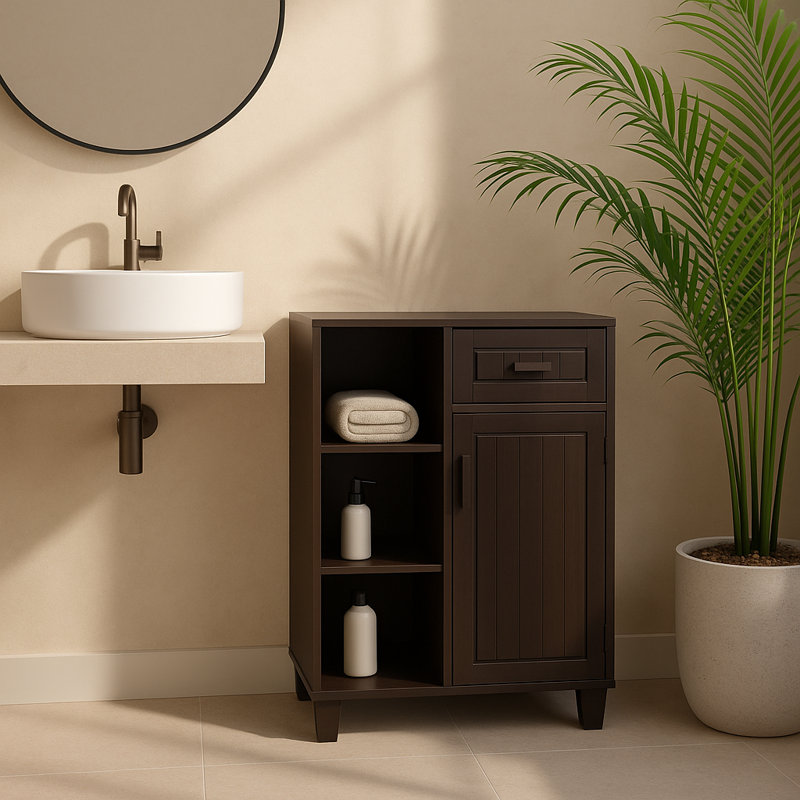 Armoire de rangement autoportant avec tiroir et tablettes réglables Tellisford Accent