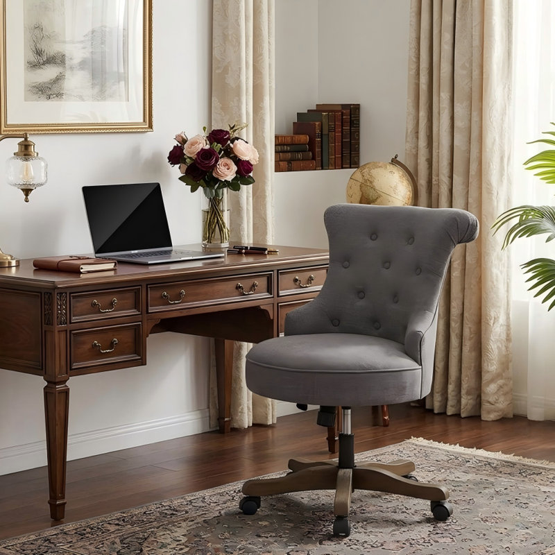 Chaise de bureau pivotante Asyra, Gris