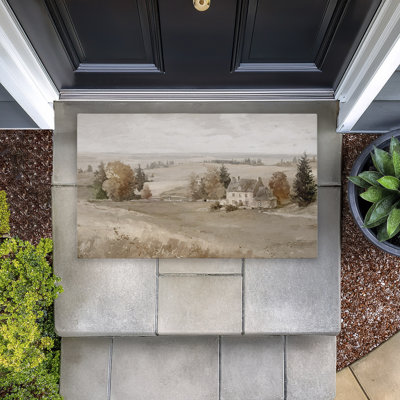  Tapis de porte à séchage rapide antidérapant Vast Countryside Serenity, 18 po x 30 po