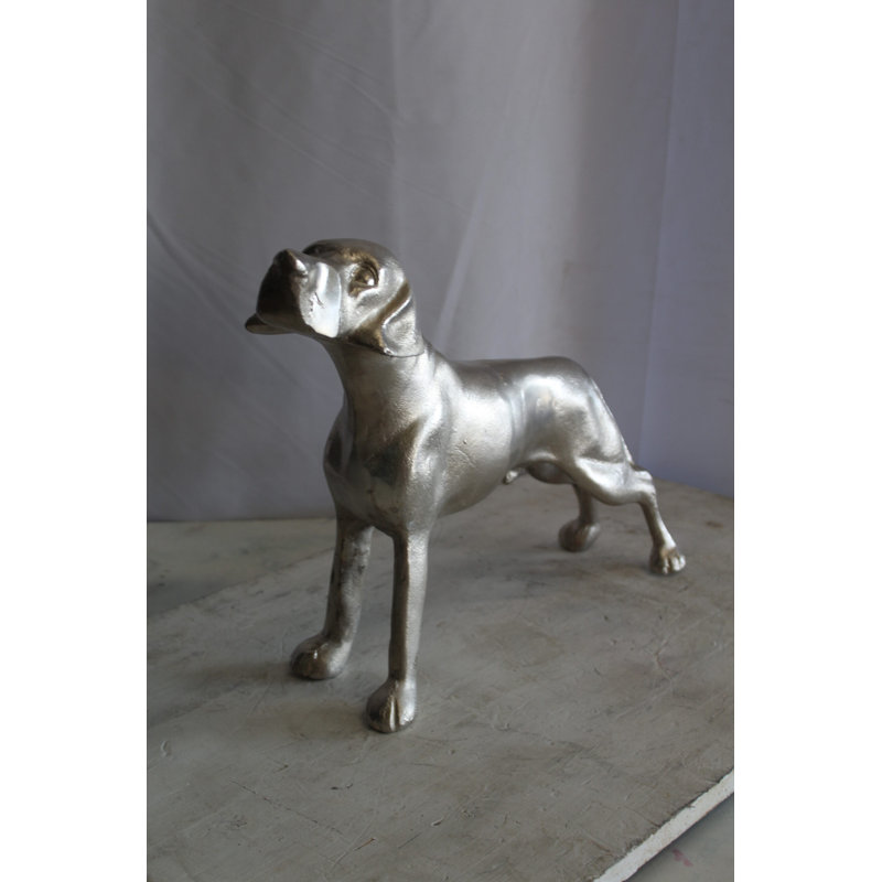 Statue de chien Kriv en aluminium, œuvre d'art élégante 22 po x 6 po x H 15 po Kriv Dogs