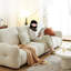 Canapé modulaire en polyester blanc crème-2048826451