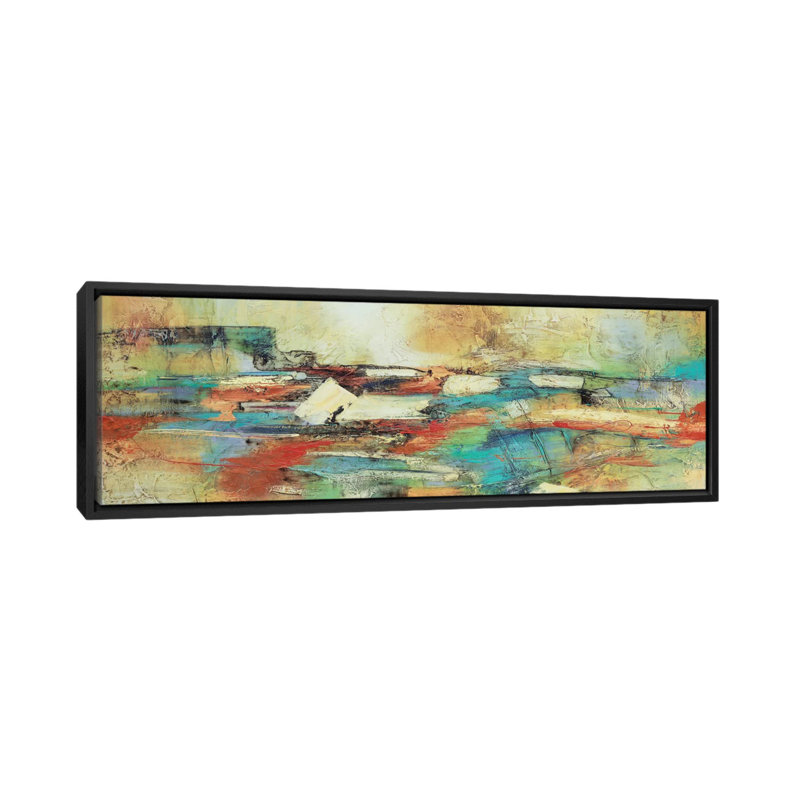 « puente ocre », impression sur toile, Papier d'art encadré noir, H 36 po x l 12 po x P 1 po