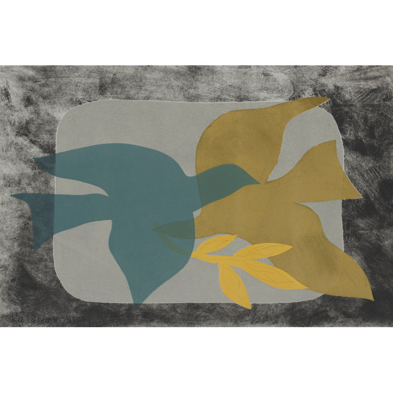 Dove Composition I by Rob Delamater - Painting, 61cm H x 91cm W, Wrapped Canvas