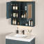 Armoire à miroir 30 po 2-en-1 pour salle de bain | Armoire à pharmacie murale avec tablettes réglables et portes à fermeture en douceur | Miroir haute définition avec façade sculptée et rangement dissimulé pour meuble-lavabo-2101555233