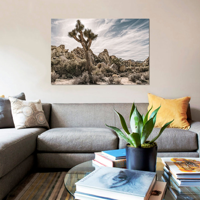 «Joshua Tree Views VIII», impression sur toile, H 26 po x l 40 po x P 1,5 po, Toile tendue, Pas de tapis