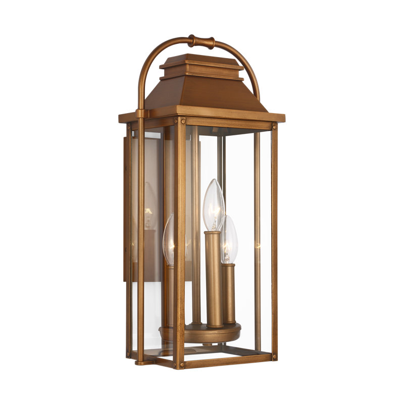 Newson Aluminium Wall Light, 22.5" H x 10.5" W x 9.13" D, Natural Copper