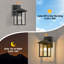 Sellan Matte Black 24cm H Outdoor Barn Light with Dusk to Dawn
