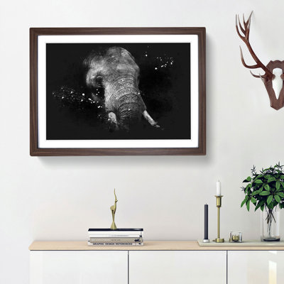 African Elephant - Picture Frame Graphic Art Print