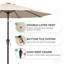 Parasol de marché pour terrasse 9 pi avec manivelle et inclinaison à bouton-poussoir, 8 nervures imperméables aux rayons UV-958249864