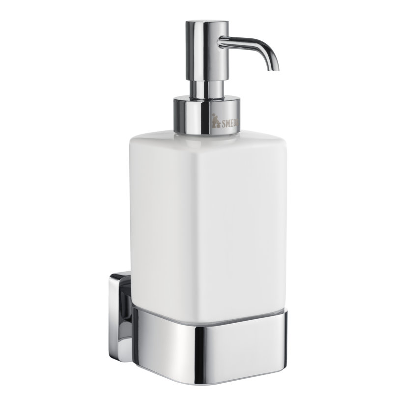 Distributeur mural de savon / lotion et contenant en porcelaine blanche