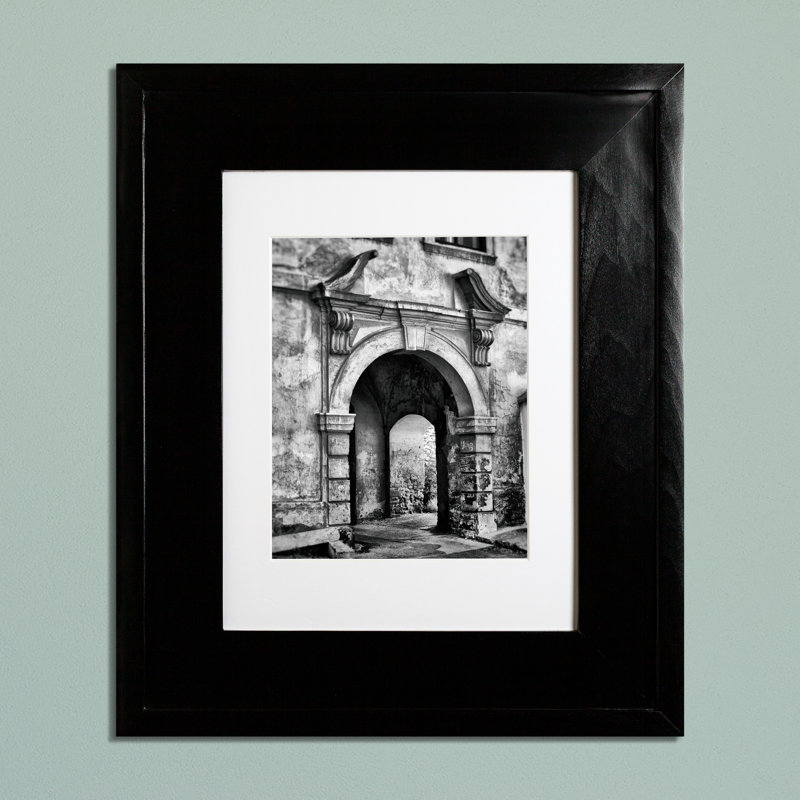14x18 Fox Hollow Furnishings Recessed Picture Frame Medicine Cabinet, Black