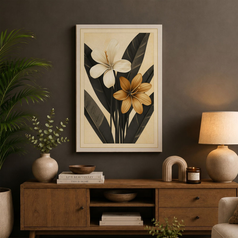 Two Studies Botanical - Wrapped Canvas, 18x12 - 45.7 x 30.5 cm, Sage Border