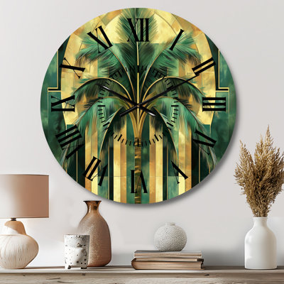 Horloge murale Palm in Miami - Glam Silent