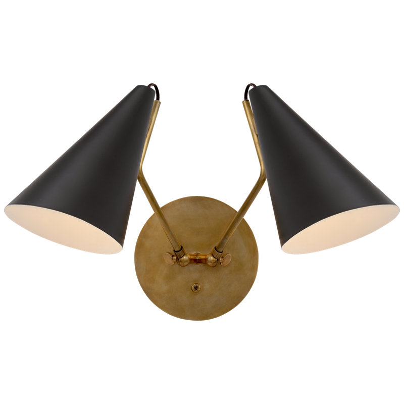 AERIN Clemente Double Sconce, Black