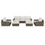 Dumont 7-Piece Wicker Patio Conversation Set With Beige Cushions-582931628