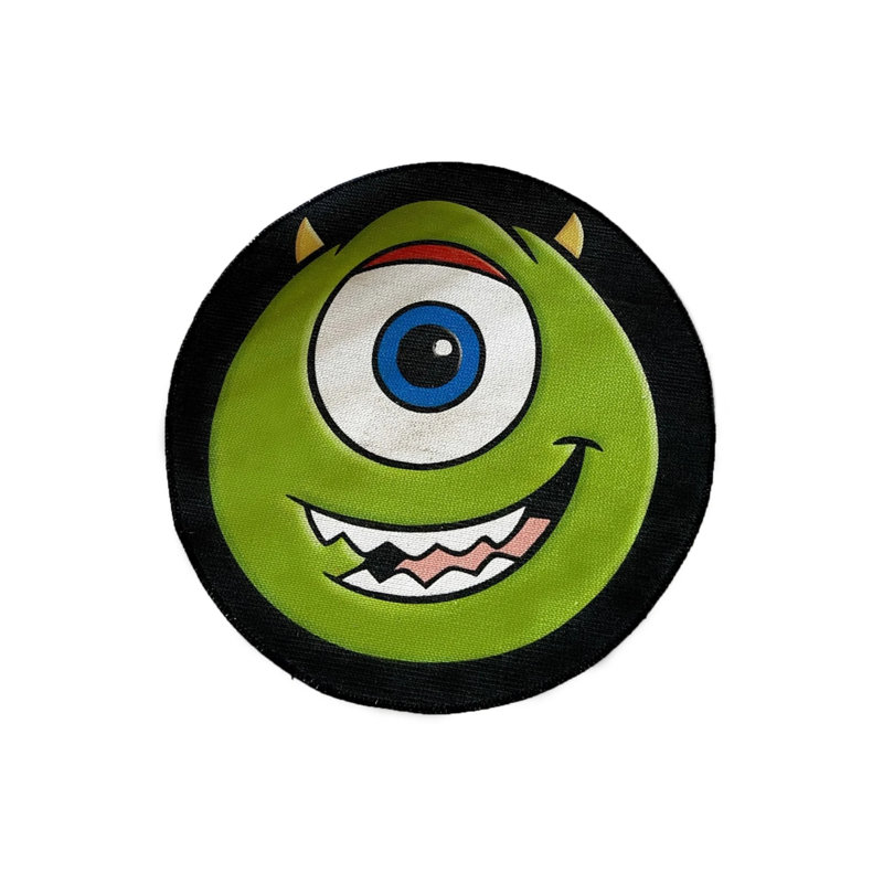 Green Round Rug With Monsters Pattern, Novelty 2'8" x 2'8"