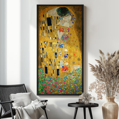 «Famous Artwork The Kiss» par Gustav Klimt, reproduction d'art sur toile