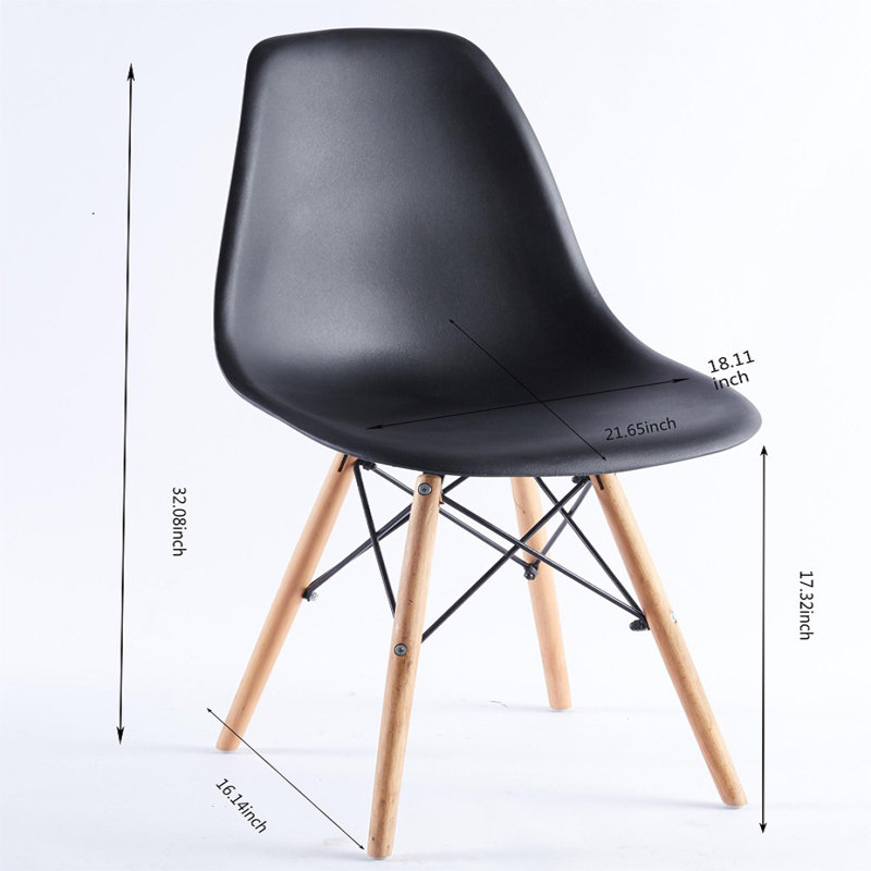 Chaise d'appoint Harley, Noir mat